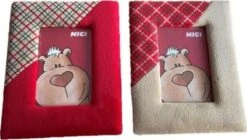 NICI Bilderrahmen 2er Set, 12,5cm X 8,5cm Rot/beige