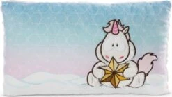 NICI Kissen Einhorn Theodor Mit Schneeanzug, Rechteckig (48167)