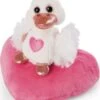 NICI Love Schwan Auf Herz GREEN, Weiß, 10 Cm (48264)