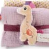 NICI Mulltuch 2er-Set 60x60 Cm Mit Greifling Giraffe Sasuma (48045)