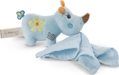 NICI Schmusetier Nashorn Manuffi 3D Mit Mulltuch, 13 Cm (48038) 2 NICI Schmusetier Nashorn Manuffi 3D Mit Mulltuch, 13 Cm (48038) - Image 2