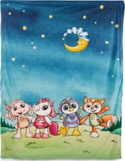NICI Plüschdecke Schlafmützen, 106 X 140 Cm (48526)