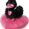 NICI Love Schwan Auf Herz GREEN, Schwarz, 10 Cm (48265)