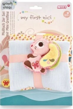 NICI Mulltuch 2er-Set 60x60 Cm Mit Greifling Hase Hopsali (48047) -Kuschelwelt Verkauf 26039673 06
