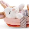 NICI Kuscheltier Hase Karamell Gepunktet 12cm Schlafend