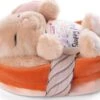 NICI Kuscheltier Hase Karamell 12cm Schlafend Im