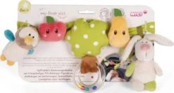 NICI Kinderwagenkette Hase Und Eule 40cm Mit 5 Figuren