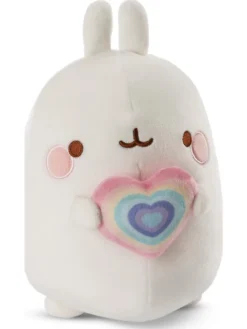 NICI Spielwaren Molang Mit Regenbogenherz, 12 Cm (48223) Kuscheltiere Teddies & Plüschfiguren 48223,NICI,Molang,Kuscheltier,Plüschtier,Stofftier,Hase,Herz