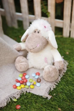 Nici 48533 Schaf Mit Blume Jolly Rosa Ca 25cm Schlenker Plüsch Kuscheltier