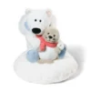 Nici 34725 Eisbär & Robbe Auf Kissen (15cm/10cm) Plüsch Kuscheltier White World