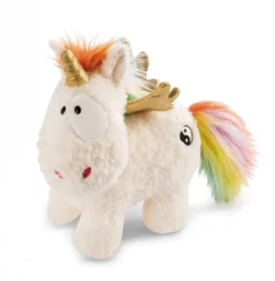 Nici 47379 Weißes Einhorn Rainbow Yin & Yang 32cm Stehend Plüsch Kuscheltier
