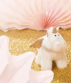 Nici 46372 Einhorn-Engel Angelia 13cm Stehend Plüsch Weiß-gold Kuscheltier