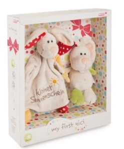 NICI 46996 Geschenkset Schmusetuch Und Kuscheltier Hase Tilli 'kleiner Sonnenschein'