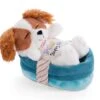 NICI 47890 Sleeping Pets Welpe Cockerspaniel 12 Cm Im Blau-türkisen Körbchen