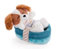 NICI 47890 Sleeping Pets Welpe Cockerspaniel 12 Cm Im Blau-türkisen Körbchen
