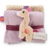 NICI 48045 Mulltuch 2er Set Mit Greifling Giraffe Sasuma 11 Cm