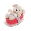 NICI 48110 Sleeping Puppies Hund 12 Cm, Creme, Im Rot-rosanen